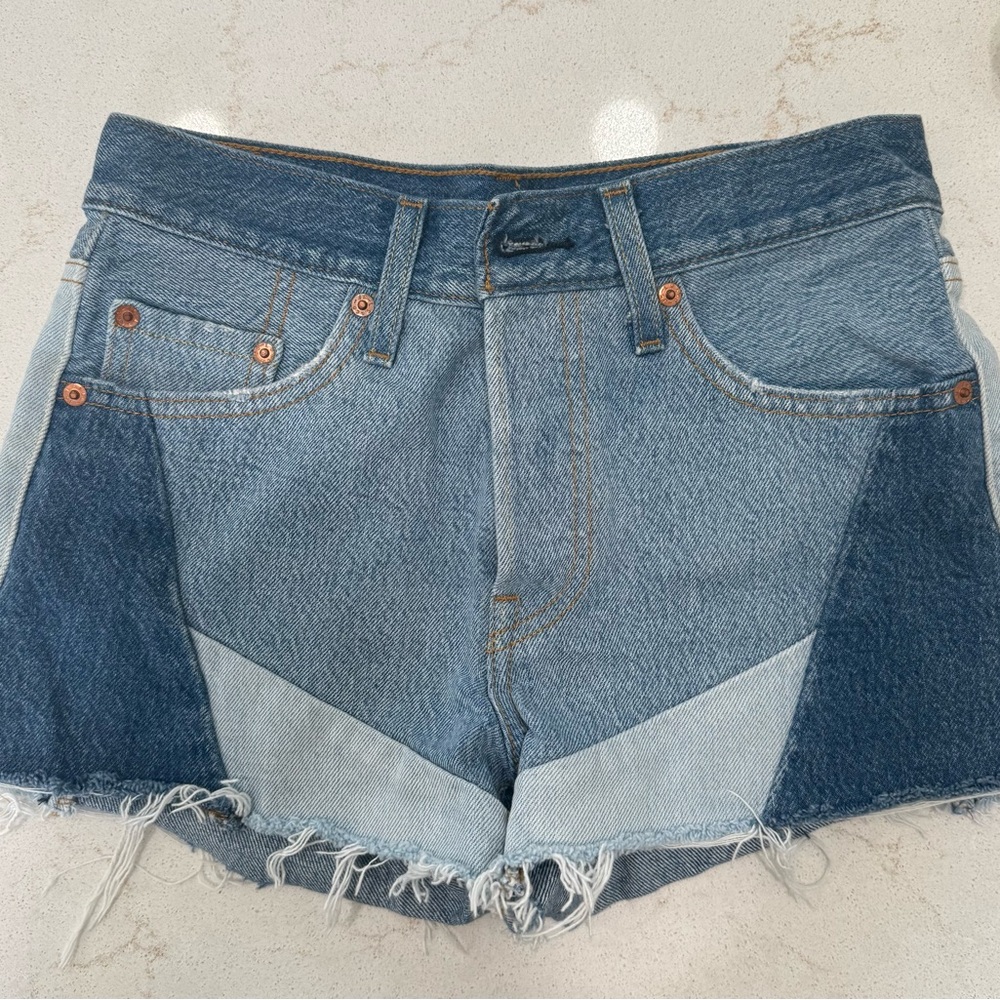 Levi's Two-Tone Blue Jean Shorts